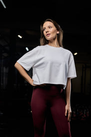 Heavyweight Oversized Cropped tricou pentru femei