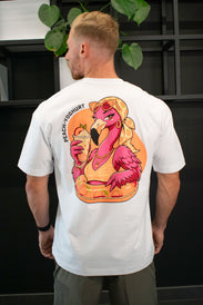 Tricou unisex supradimensionat, ediție limitată (Iaurt cu piersici)