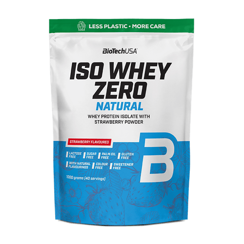 BioTechUSA Iso Whey Zero Natural este o proteină pe bază de izolat proteic din zer, aromată cu arome naturale, fără pudră de băutură, colorant sau îndulcitor.