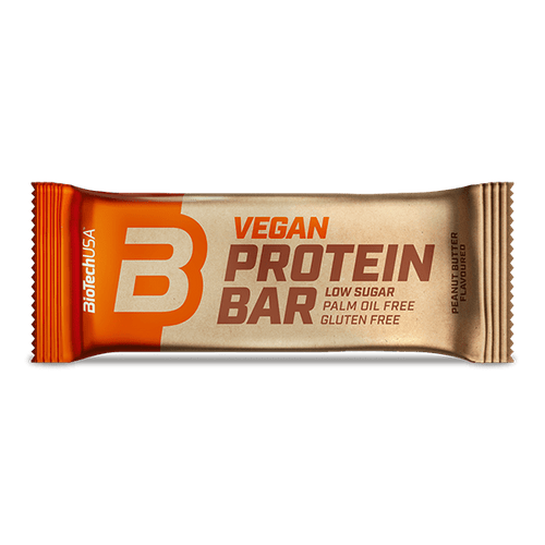 Batonul Vegan Protein Bar BioTechUSA este o felie de proteină fără lactoză și gluten din surse de proteine ​​pe bază de plante, cu un strat delicios de ciocolată.