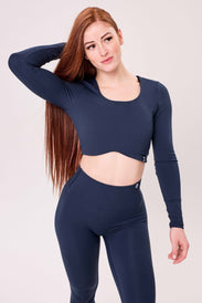 BACKLESS PADDED LONG-SLEEVE Bluză de damă